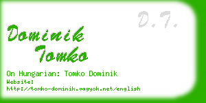 dominik tomko business card